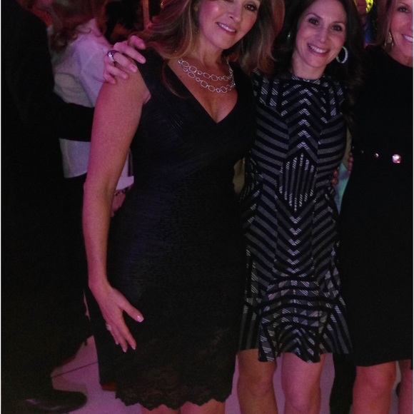 Maison Lessage bandage bodycon black with lace dress - Picture 2 of 7